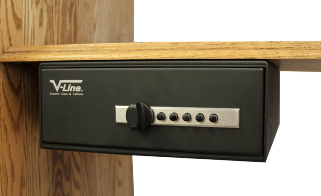 V-Line Slide-Away Handgun Safe Mounted