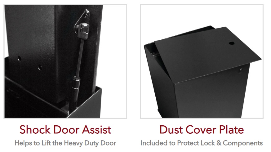 Stealth Floor Safe Shock Assist and Dust Cover Plate