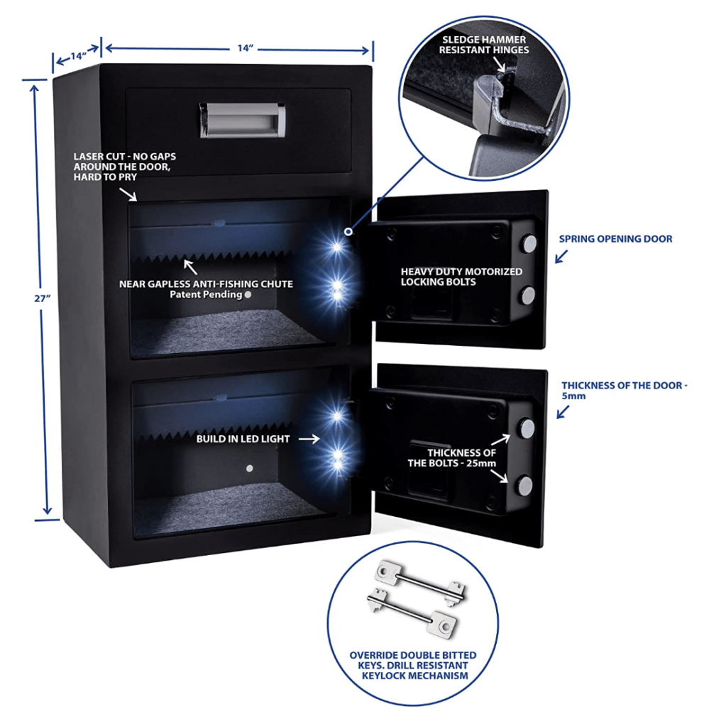 Viking Security VS-70DS Drop Safe Interior