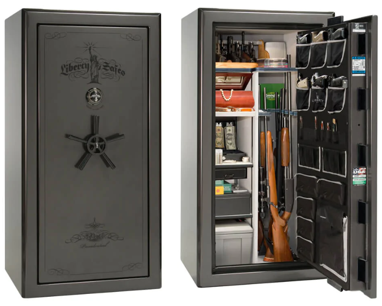 Liberty Presidential 25 Gun Safe Gray Gloss