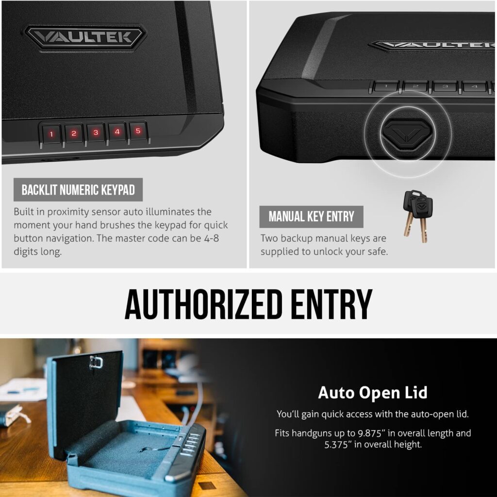 Vaultek Essential Sub-Compact Safe VE10 entry methods