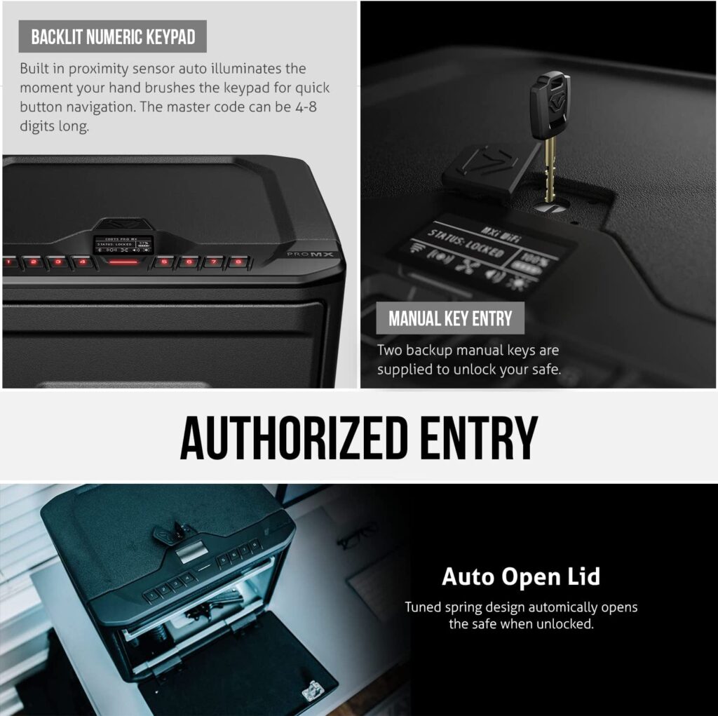 Vaultek Essential Handgun Safe MXE Entry Methods