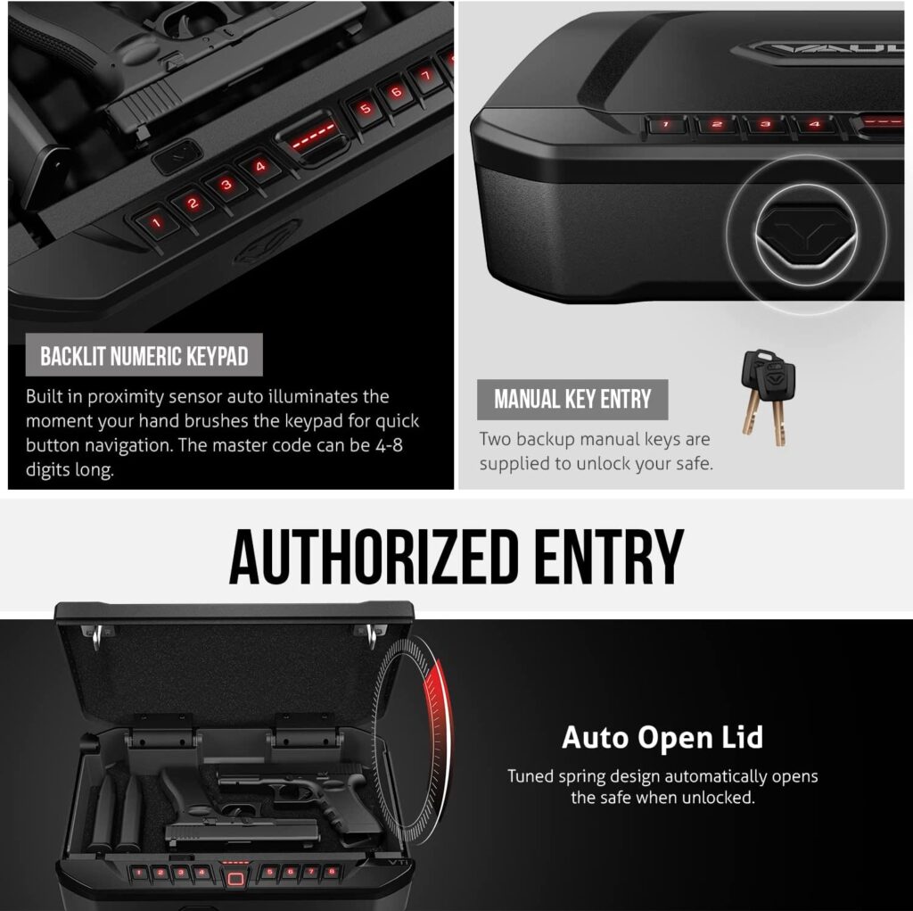 Vaultek Essential Handgun Safe PRO VE Entry Methods