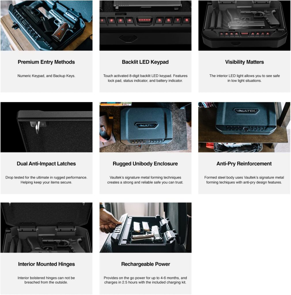 Vaultek Essential Handgun Safe PRO VE Full Details