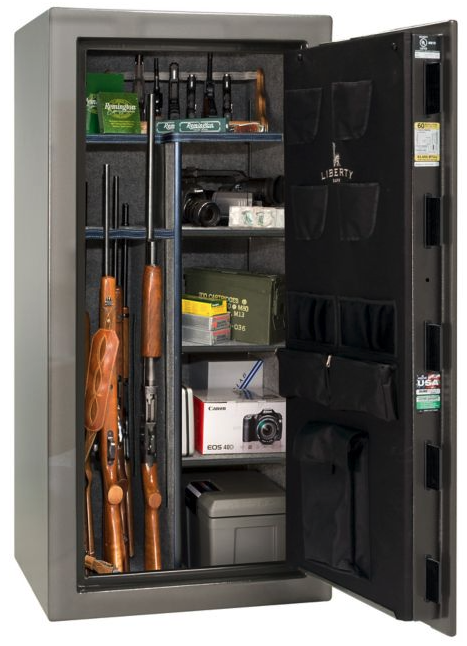 Liberty We the People 30 Gun Safe Gray Open View