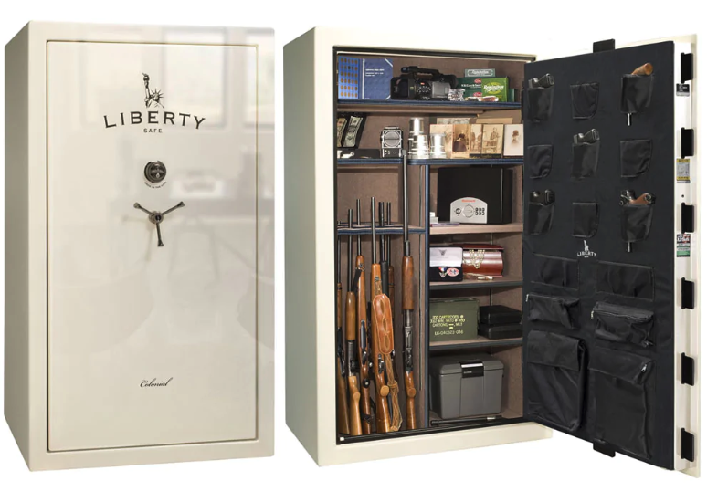 Liberty Colonial 50 Gun Safe White Gloss