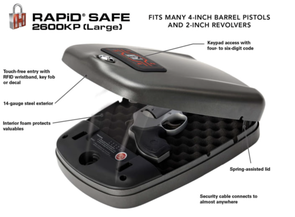 Hornady Rapid RFID Handgun Safe 2600KP Full Details