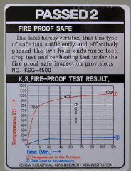 KIS 1 Hour Fire Label