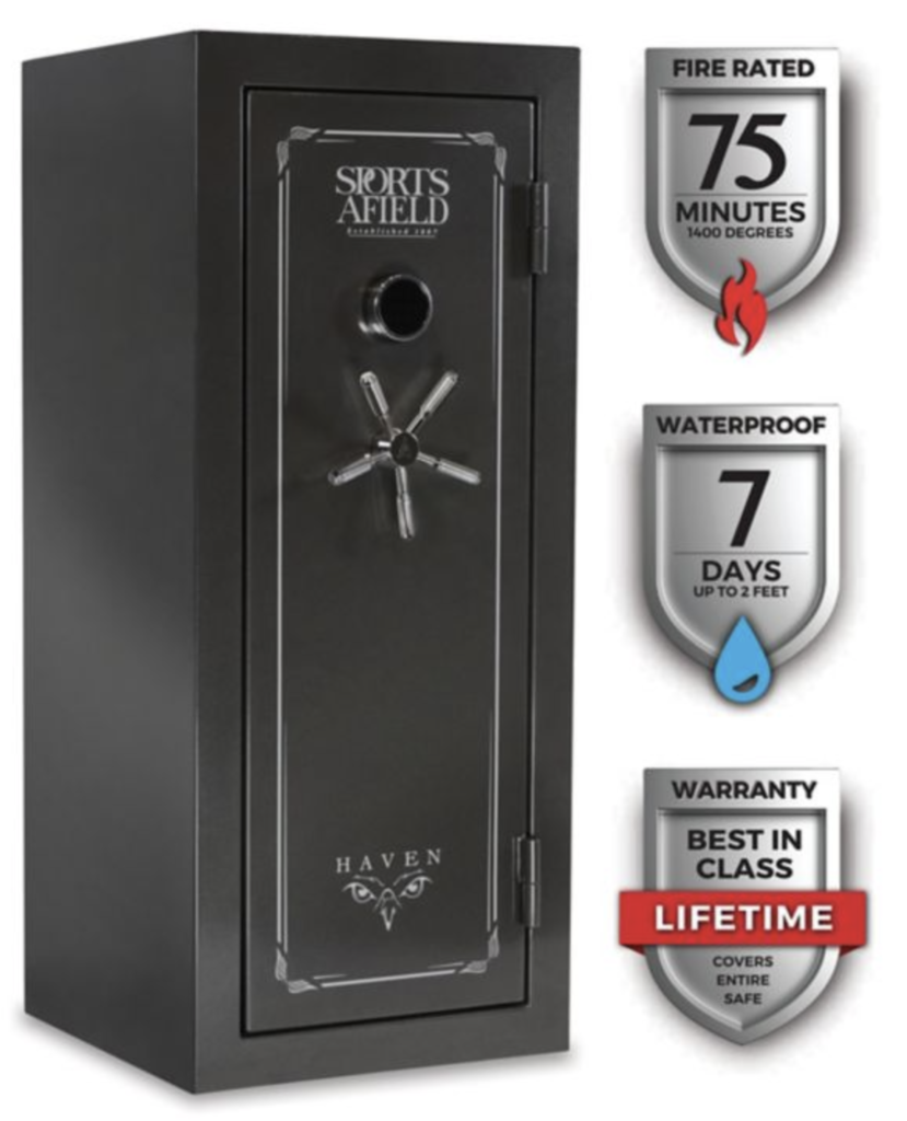 Sports Afield Gun Safe Reviews Fire and Water Label