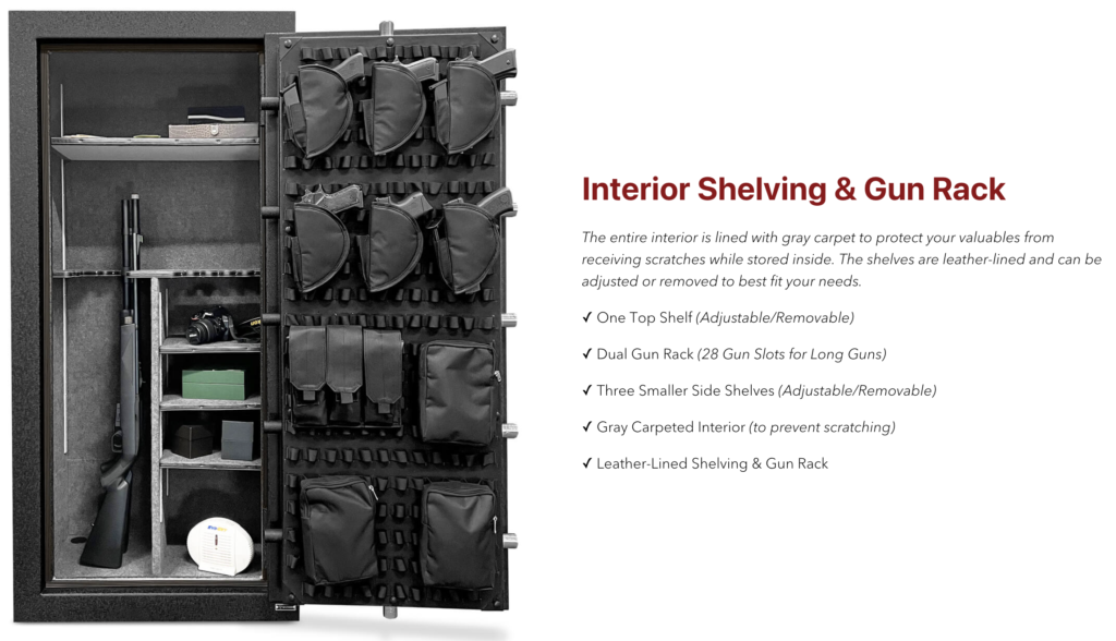 Stealth UL28 Gun Safe Interior Configuration