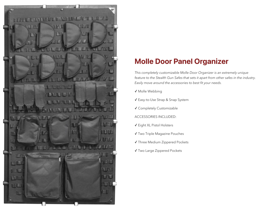 Stealth UL50 Gun Safe Molle Door Panel Organizer