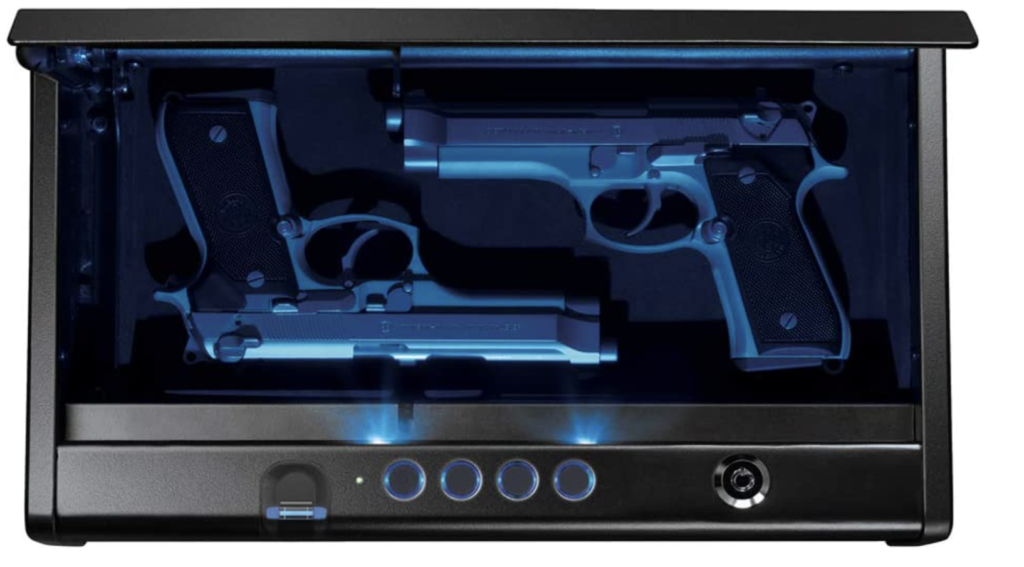 Sentry QAP2BEL Biometric Handgun Safe Entry Methods