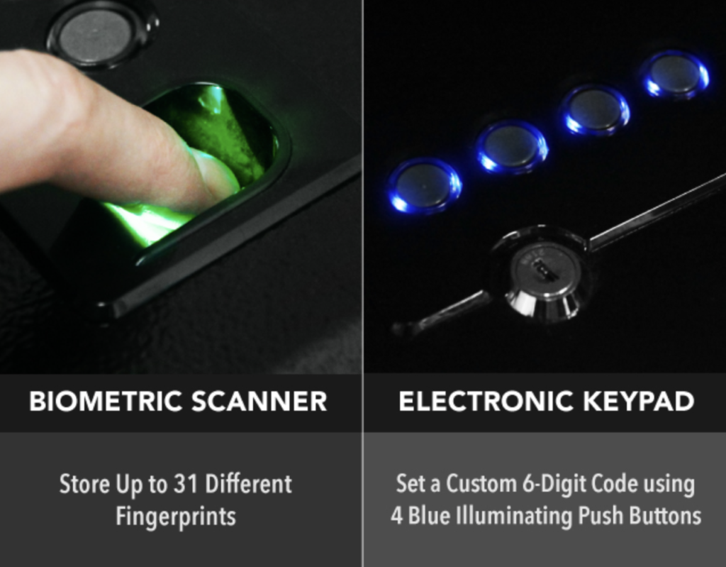 Stealth Biometric Handgun Hanger Safe Entry Methods