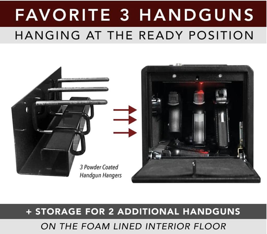 Stealth Handgun Hanger Safe Hanging Rods