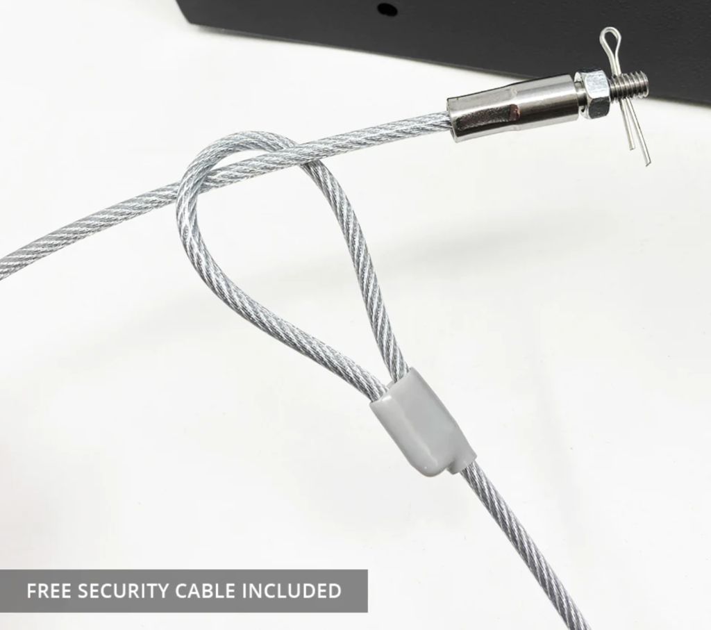 Stealth Biometric Handgun Hanger Safe Security Cable