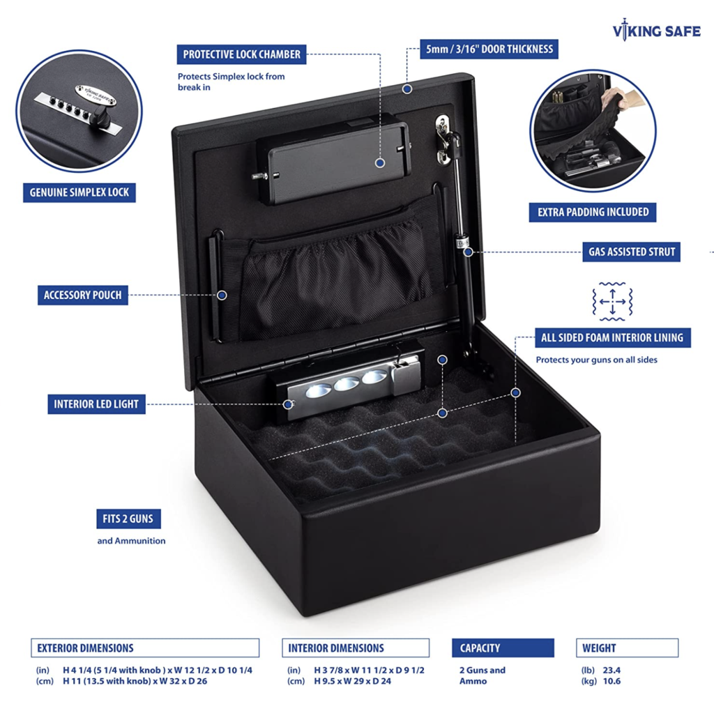 Viking VS-12SX Handgun Safe Full Details