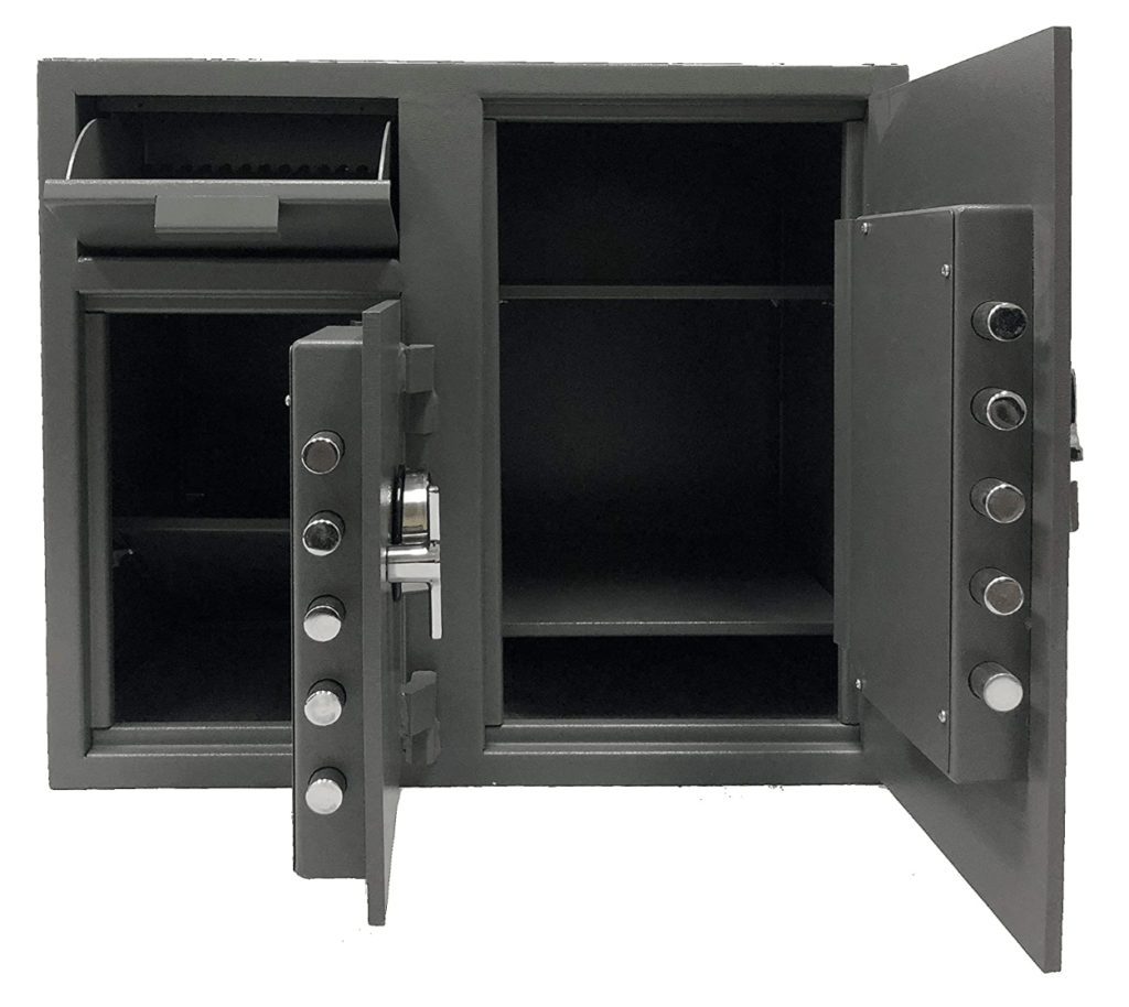 Southeastern F2731EE 2 Door Drop Safe Interior