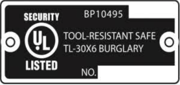 TL30X6 Burglary Label