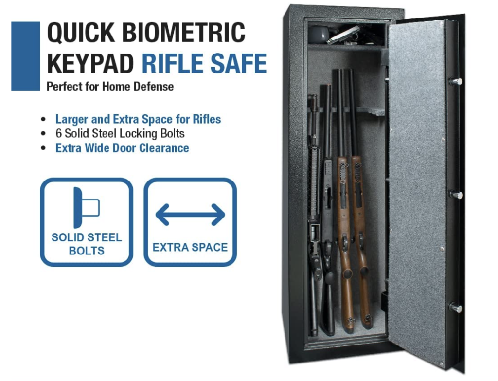 Barska Quick and Easy Access Digital Keypad Rifle Firearm and Long Gun Safe AX13646 Interior Details