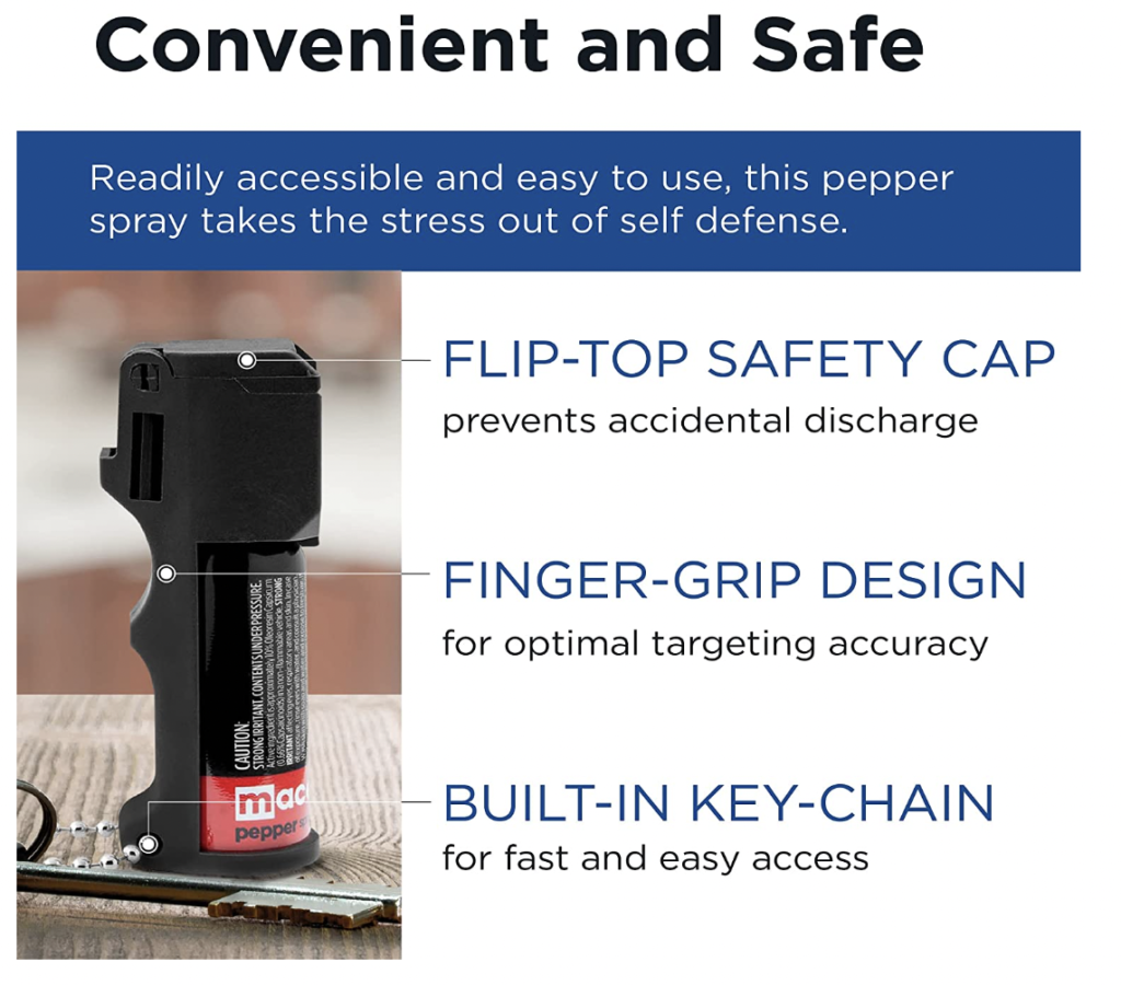 Mace PepperGuard Pepper Spray Features