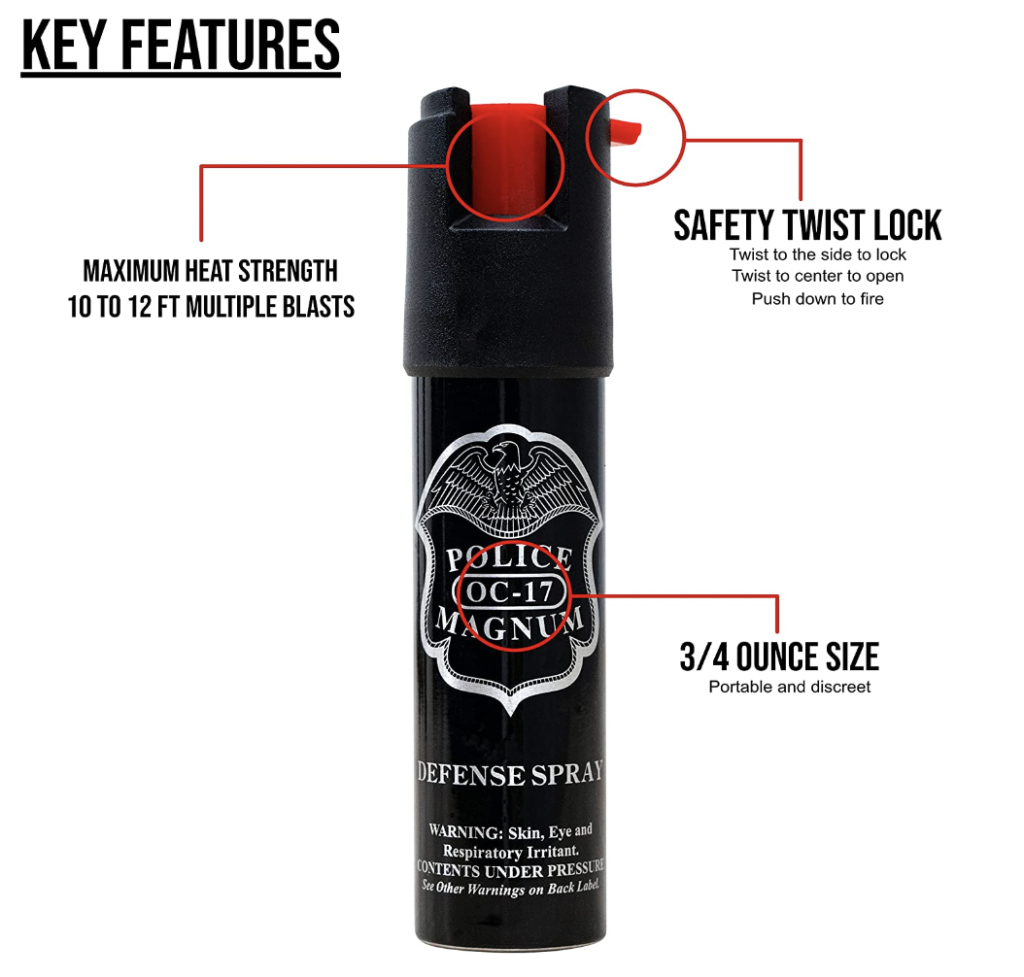 Police Magnum Compact Pepper Spray Features