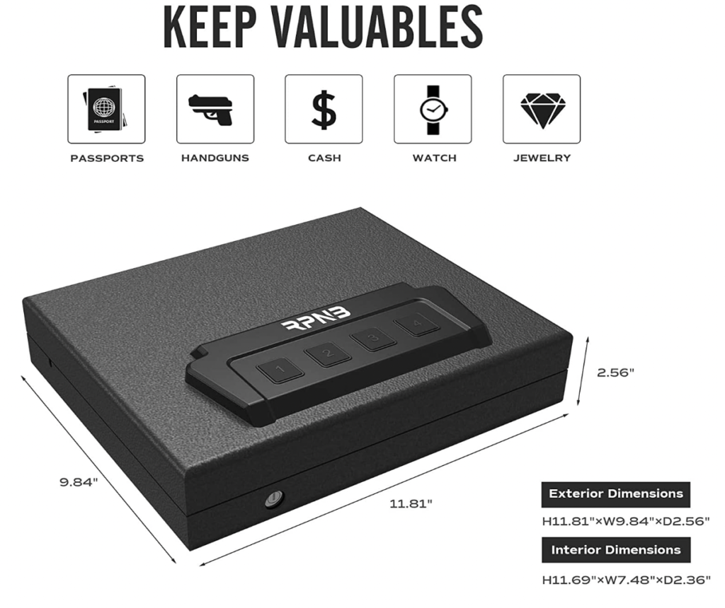 RPNB RP19003 Quick-Access Security Safe Style and Function