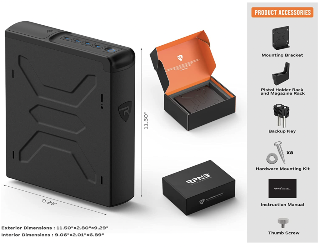 RPNB RP2007-Biometric Slide-Away Handgun Safe Accessories