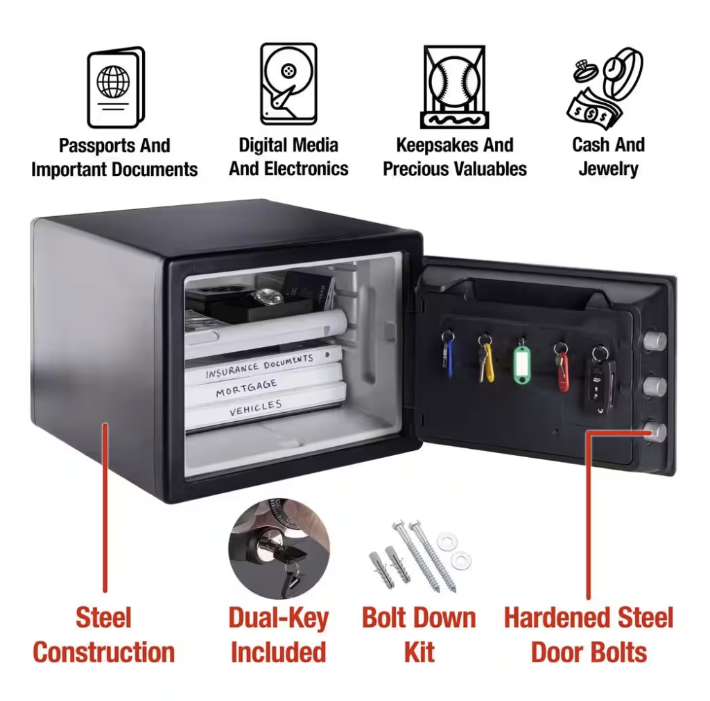 SentrySafe 0.8 cu ft Fireproof & Waterproof Safe with Dial Combination Lock Features