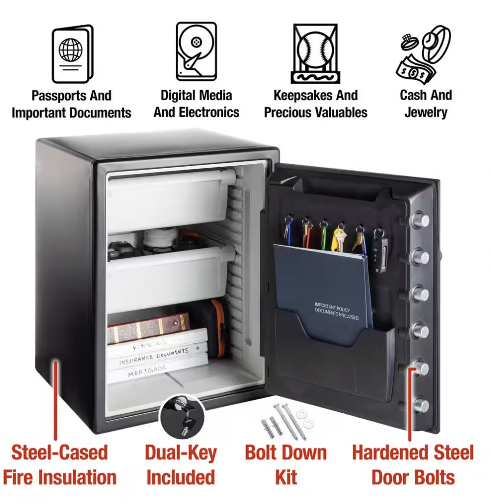 SentrySafe 2.0 cu ft Fireproof & Waterproof Safe with Biometric Fingerprint Lock Features