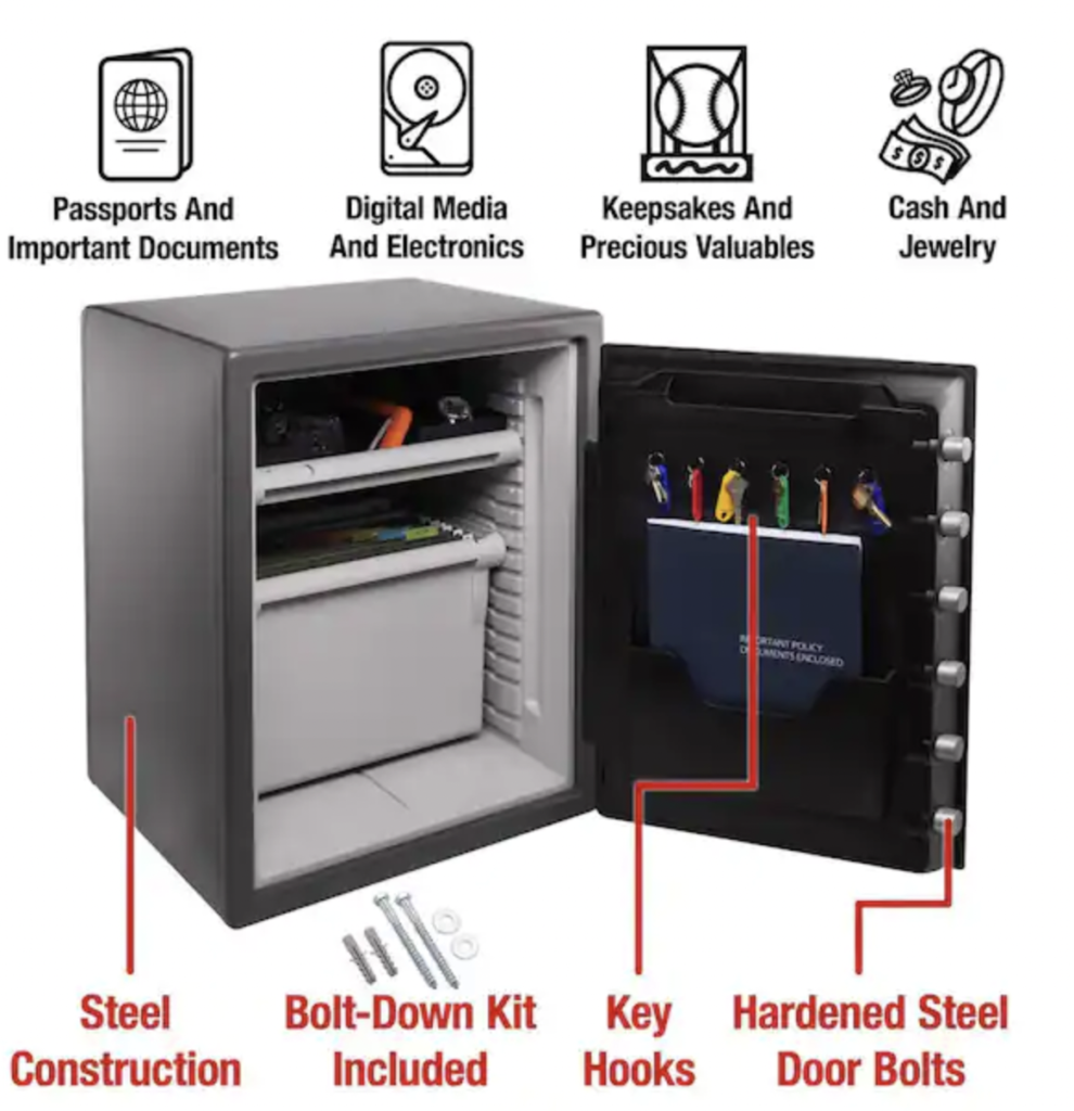 SentrySafe 2.0 cu ft Fireproof & Waterproof Safe with Dial Combination Lock Features