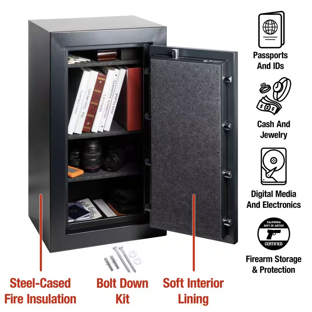 SentrySafe 5.5 cu Ft Fireproof Safe and Waterproof Safe with Digital Keypad Features