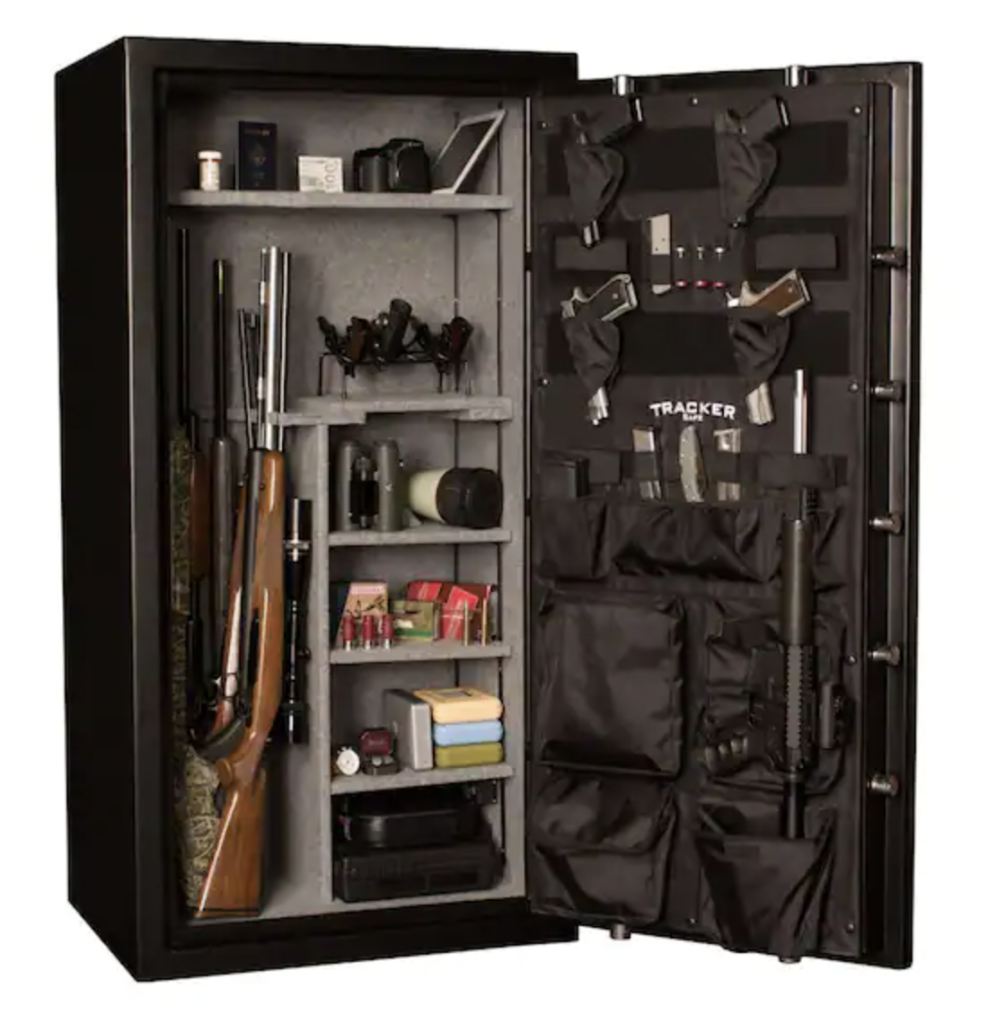 Tracker M22 24-Gun Fire-Resistant Combination Lock Gun Safe Interior