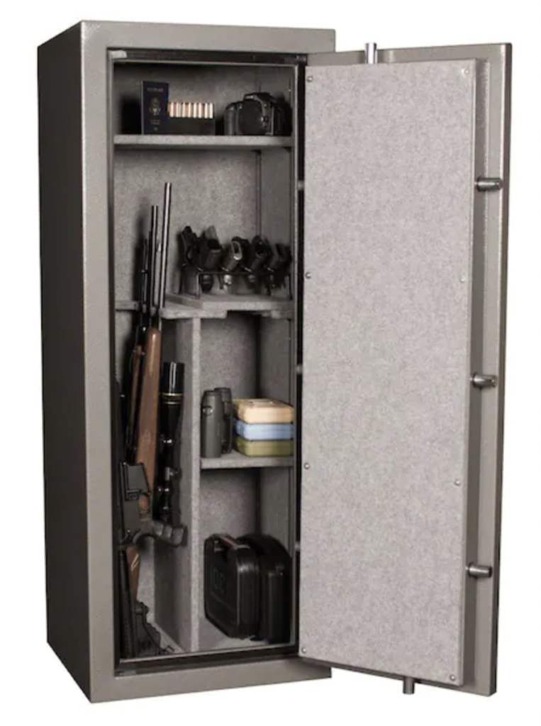 Tracker TS14 14-Gun Fire-Resistant Combination Lock Gun Safe Interior