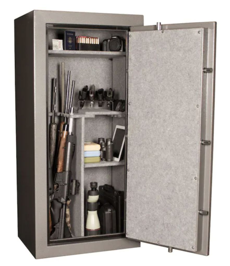 Tracker TS22 22-Gun Fire-Resistant Combination Lock Gun Safe Interior