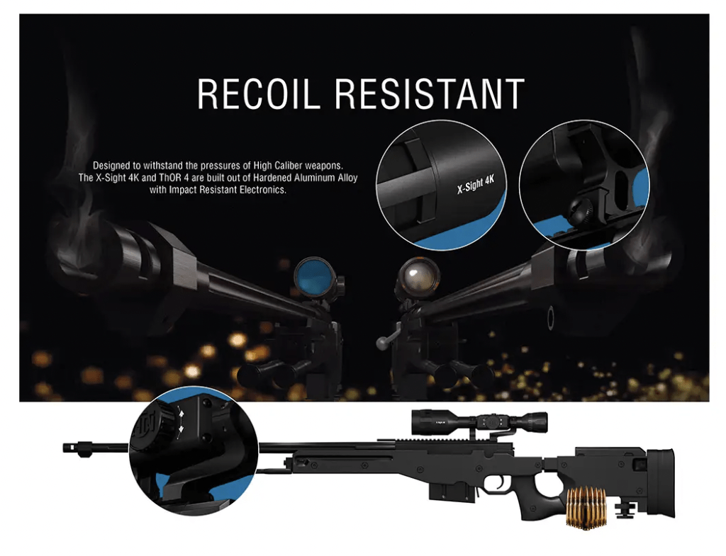 ATN X-SIGHT 4K PRO 5-20X Rifle Scope Recoil Resistant