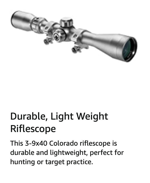 Barska Colorado Rifle Scope Features