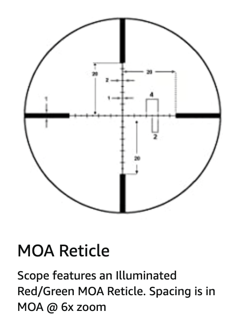 Barska Level Rifle Scope MOA Reticle