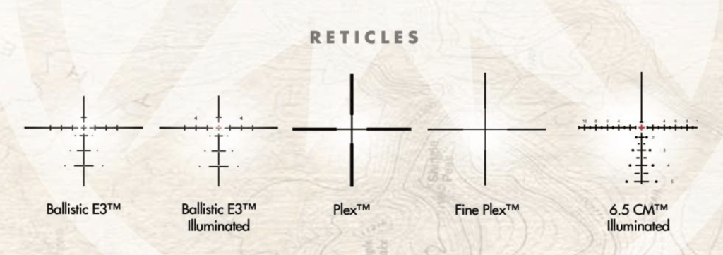 Burris Signature HD 3-15x44mm Rifle Scope Reticles