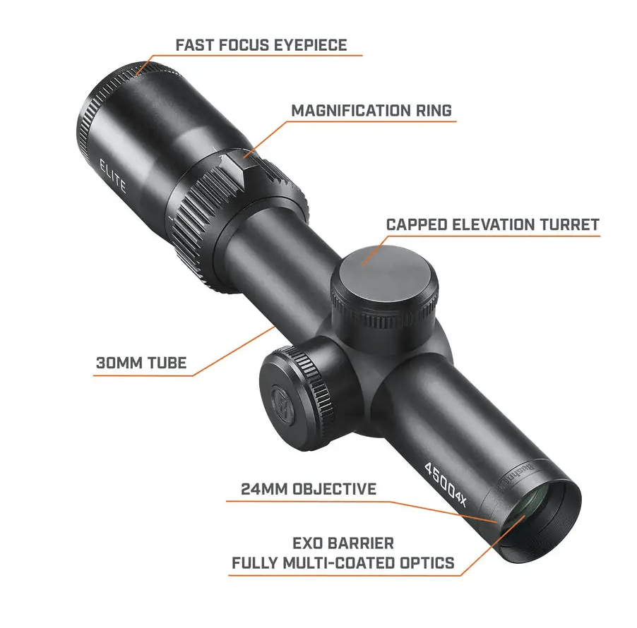 Bushnell Elite 4500 1-4x24 Rifle Scope Features