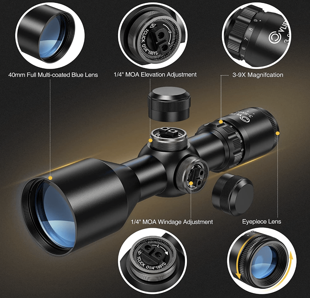 CVLIFE 3-9x40 Compact Rifle Scope Features