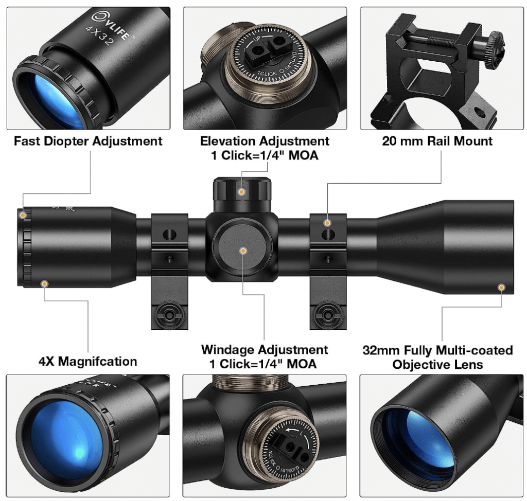 CVLIFE Rifle Scope Reviews Features