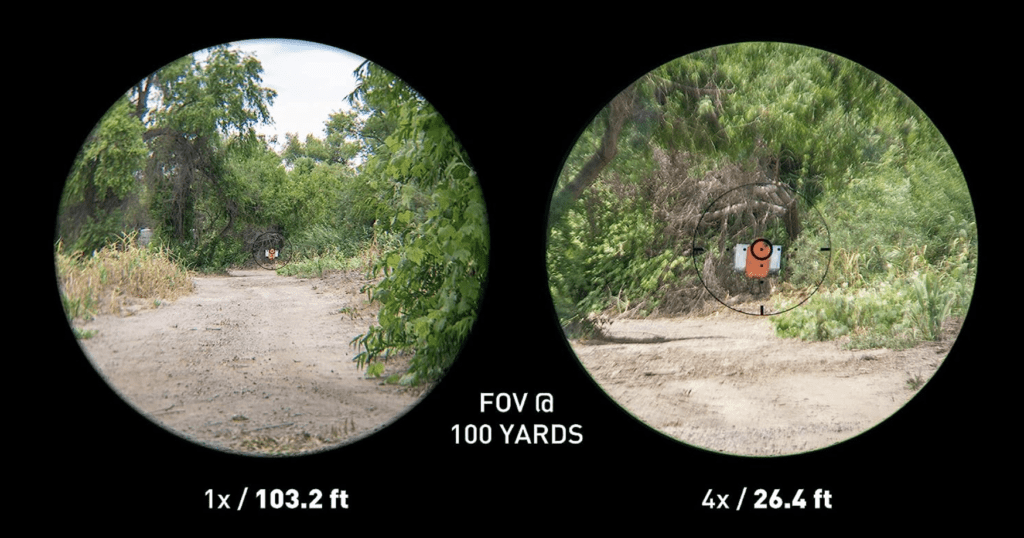 Monstrum Alpha 1-4x24 Rifle Scope Magnification