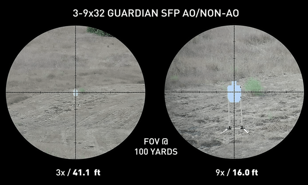 Monstrum Guardian 3-9x32 AO Rifle Scope Magnification