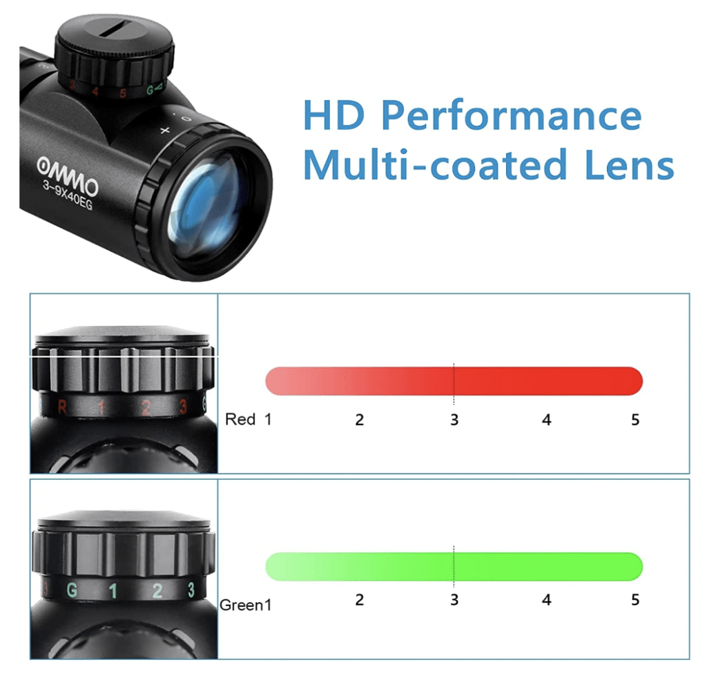 OMMO 3-9X40 Rifle Scope Magnification