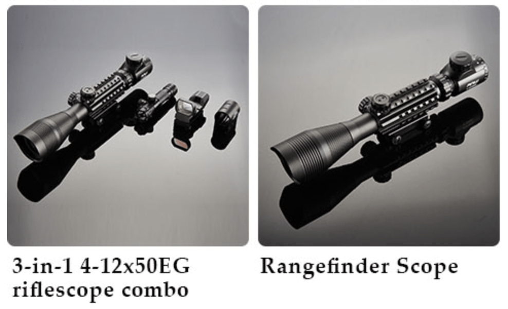 Pinty 4-12x50 Rifle Scope Combo Magnification