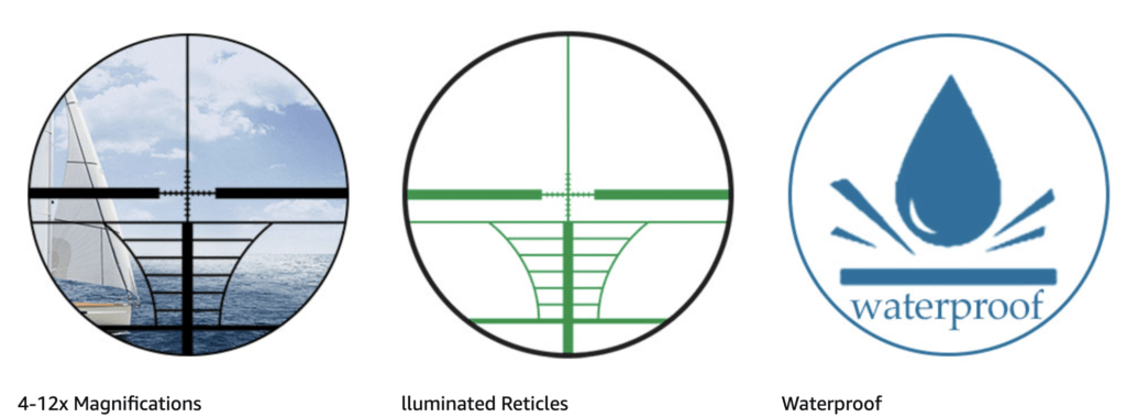 Pinty 4-12x50EG Rifle Scope Combo Capabilities