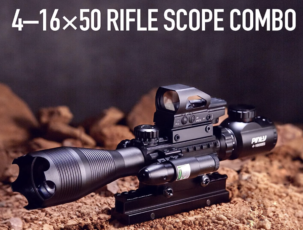 Pinty 4-16X50 Rifle Scope Combo Review Magnification