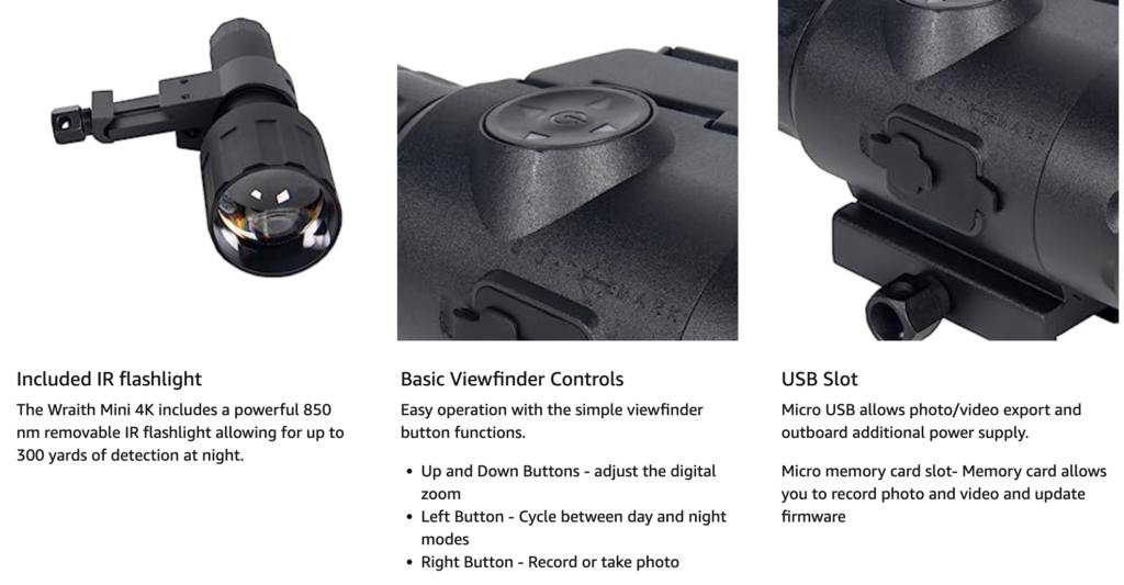Sightmark Wraith 4K Mini 4-32x32 Digital Rifle Scope Features