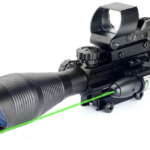 UUQ 4-12X50 Rifle Scope with Range Finder and Laser Sight