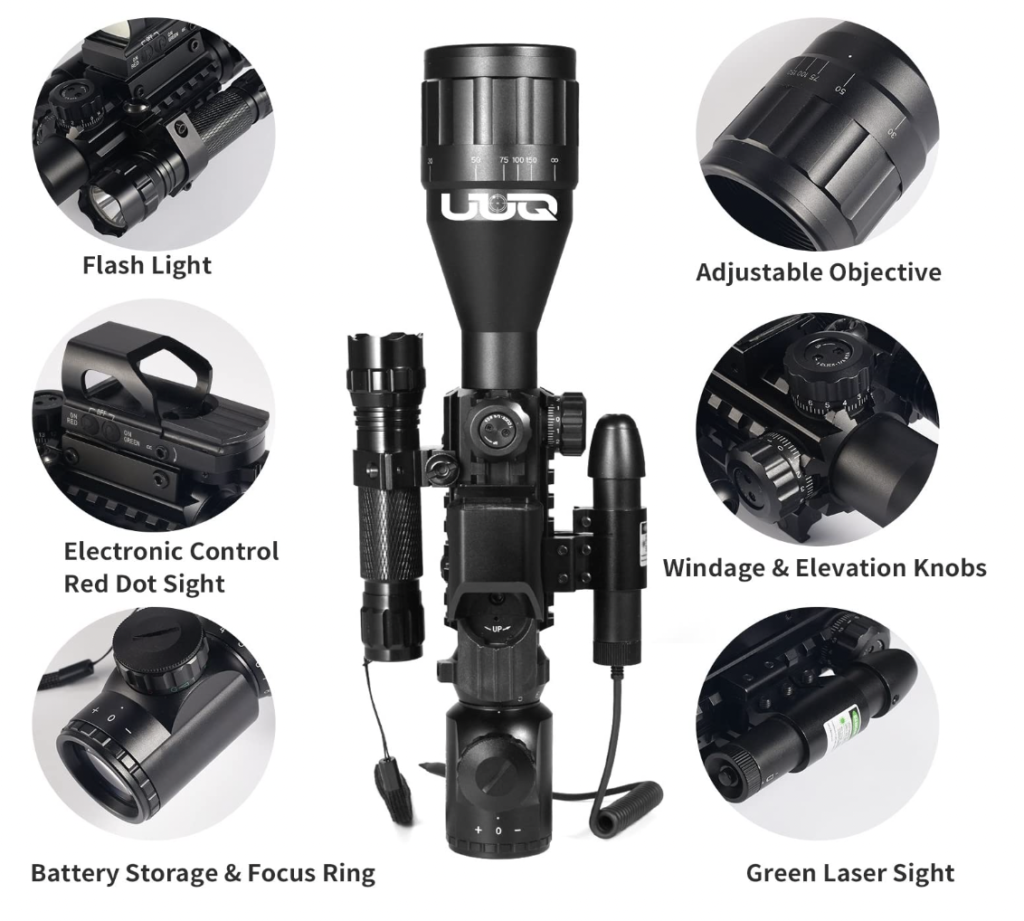 UUQ 4-12x50 AO Rifle Scope Features